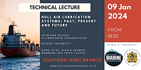 Imagem principal do evento Hull Air Lubrication Systems: Past, Present and Future (in-person lecture)