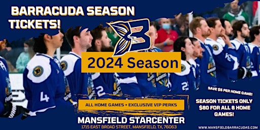 Mansfield Barracudas Season Tickets primary image