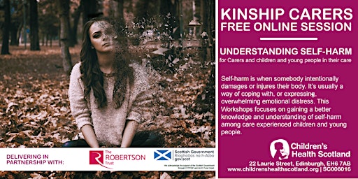 Imagem principal do evento UNDERSTANDING SELF-HARM FOR KINSHIP CARERS IN SCOTLAND
