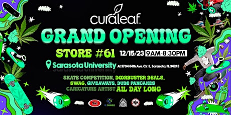 Primaire afbeelding van CURALEAF SARASOTA GRAND OPENING! STORE #61!