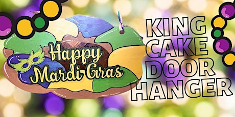 Image principale de King Cake Mardi Gras Door Hanger