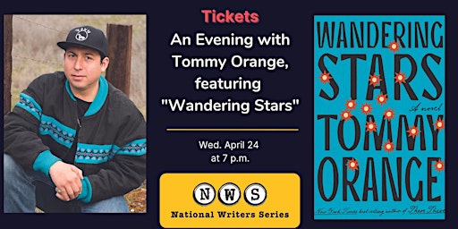 Primaire afbeelding van In-Person & Virtual Tickets to Tommy Orange, Featuring "Wandering Stars"