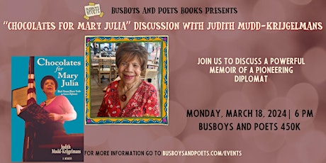 CHOCOLATES FOR MARY JULIA | A Busboys and Poets Books Presentation primary image