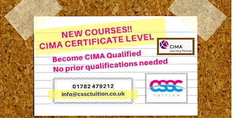 Accountancy Courses: CIMA Certificate Level ( CIMA BA Cert) Evening Classes primary image