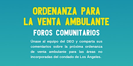 Foros Comunitarios para la Ordenanza de la Venta Ambulante - Hacienda Hts primary image