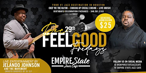 12/29  - Feel Good Fridays with Jelando Johnson and the Movement primary image