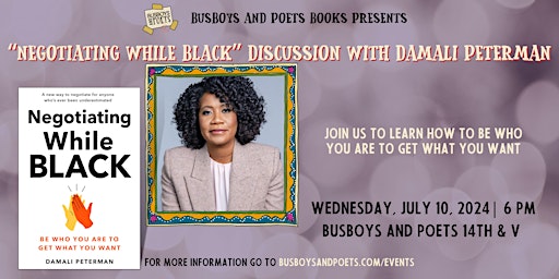 Imagen principal de NEGOTIATING WHILE BLACK | A Busboys and Poets Books Presentation