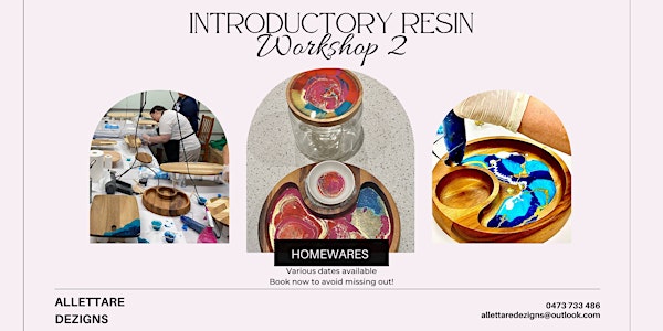 Resin Homewares Workshop in Lake Mac with Chris from Allettare Dezigns