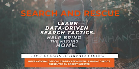 Lost Person Behavior Course with International Certification - R. Koester