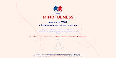Immagine principale di Presentazione corso mindfulness MBSR con Chiara Fantinato 