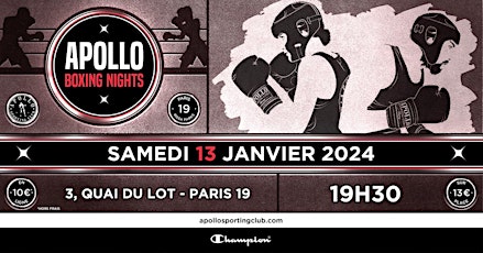 Image principale de Apollo Boxing Night Paris 13/01/24  - Apollo 19