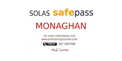 Image principale de Safepass 16th of April  Monaghan