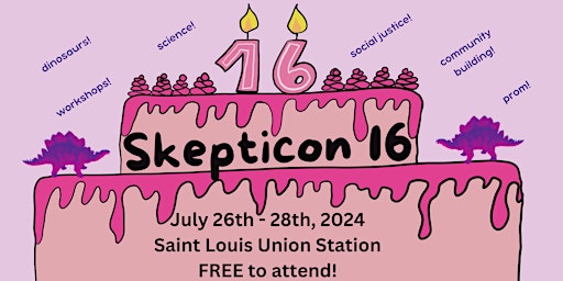Immagine principale di Skepticon 16: A celebration of social justice, science, and dinosaurs. 