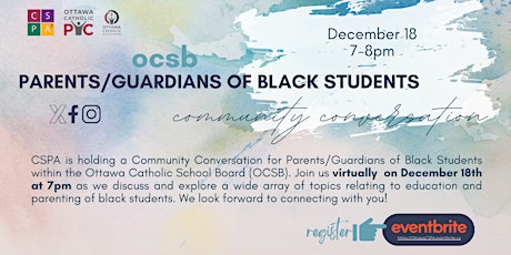 OCSB Parents/Guardians of Black Students Community Conversation primary image