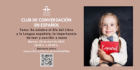 Immagine principale di Online Spanish Conversation Club - Tuesday, 23 April 2024 - 6.30 PM 