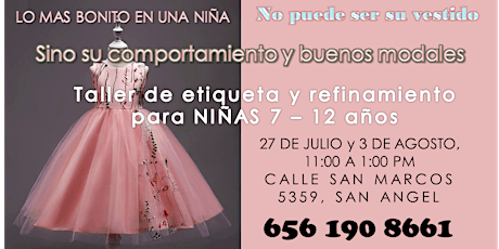 Imagen principal de Taller de Etiqueta y refinamiento para niñas