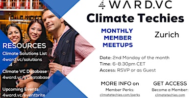 Climate Techies Zurich Monthly Member Sustainability Networking Meetup