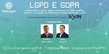 Imagem principal do evento  LGPD e GDPR: imersão em proteção de dados preparatória para exames EXIN