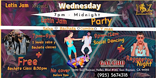 Imagen principal de Latin hits  Wednesday Gaucho | Salsa, Bachata, Cumbia,Raggaeton|