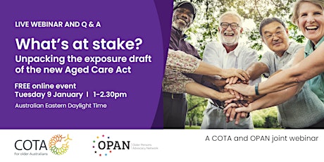 What's at stake? Unpacking the exposure draft of the new Aged Care Act primary image