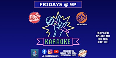 Imagem principal do evento Karaoke Night | Dave & Buster's - New Orleans LA - Fridays at 9p