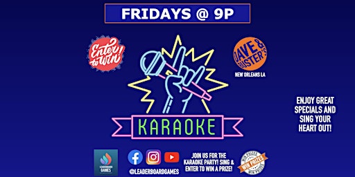 Primaire afbeelding van Karaoke Night | Dave & Buster's - New Orleans LA - Fridays at 9p