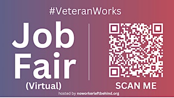 Primaire afbeelding van #VeteranWorks Virtual Job Fair / Career Expo #Veterans Event #Ogden
