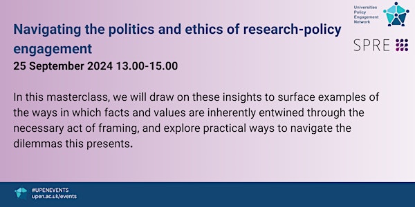 Masterclass: Navigating politics and ethics of research-policy engagement