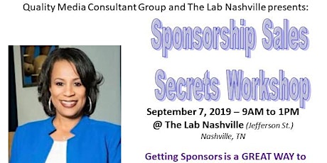 Sponsorship Sales Secrets Workshop Nashville primary image