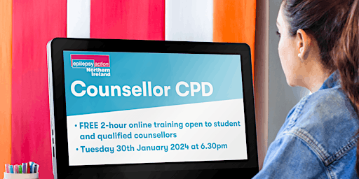 Immagine principale di Counsellors FREE CPD online training - counselling people with epilepsy 