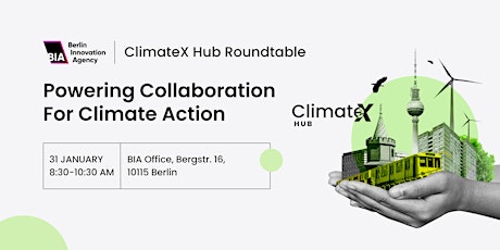 Imagen principal de ClimateX Hub Roundtable January Edition