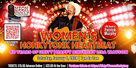 Imagem principal do evento Women's Honkytonk Heartbeat 50 Years of Unity Event with LIVE Music!