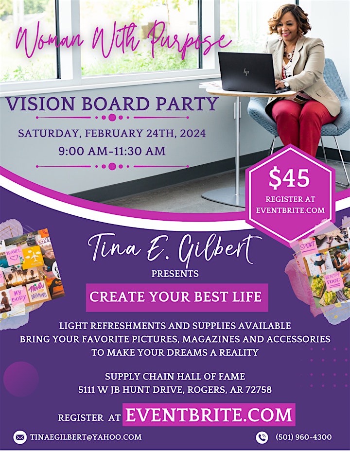 2024 Woman With Purpose - Vision Board Party, February 24 Tickets, Sat,  Feb 24, 2024 at 9:00 AM
