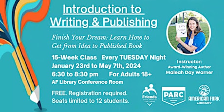 Hauptbild für Introduction to Writing and Publishing 15-Week Class