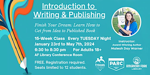Primaire afbeelding van Introduction to Writing and Publishing 15-Week Class