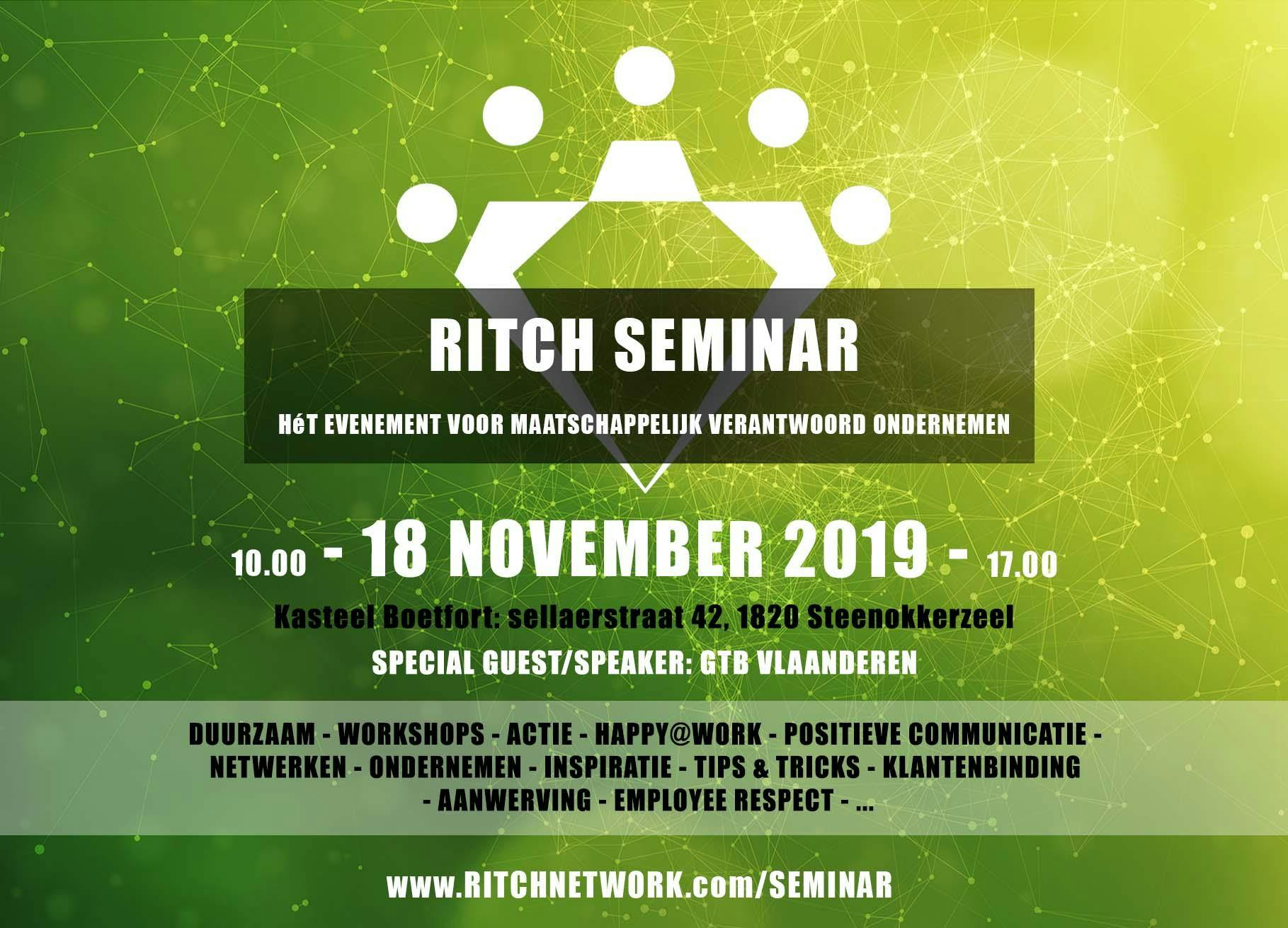 Ritch Seminar (Maatschappelijk Verantwoord / Duurzaam Ondernemen)
