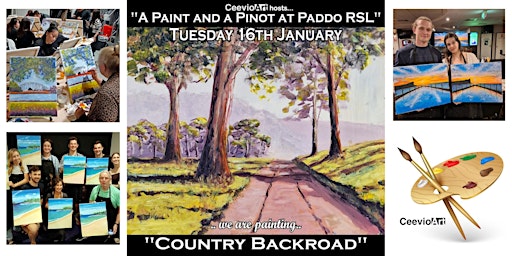 A Paint and a Pinot at Paddo "Country Backroad" primary image