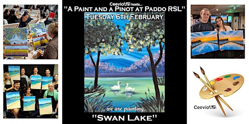 A Paint and a Pinot at Paddo RSL.  Paint "Swan Lake"! primary image