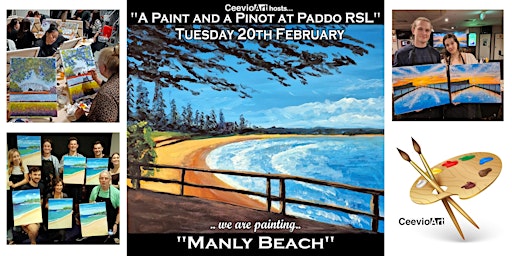 A Paint and a Pinot at Paddo RSL. "Manly Beach" primary image