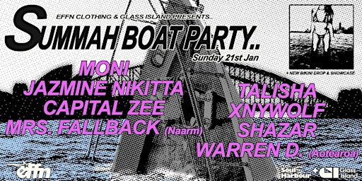 Glass Island -  Soul Harbour pres. EFFN SUMMAH BOAT PARTY - Sun 21 Jan primary image