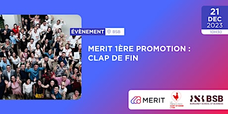 Hauptbild für MERIT 1ère promo : clap de fin