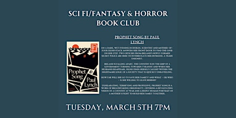 Sci Fi/Fantasy & Horror Book Club - Prophet Song primary image