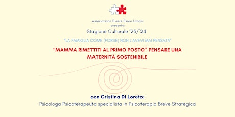 Hauptbild für Cristina Di Loreto presenta "Mamma: riprenditi il tuo tempo!"