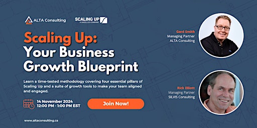 Primaire afbeelding van Scaling Up: Your Business Growth Blueprint - November