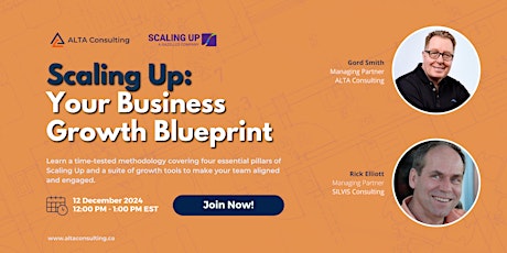 Immagine principale di Scaling Up: Your Business Growth Blueprint - December 