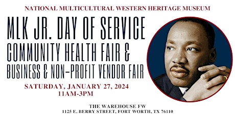 Hauptbild für 2024 MLK DAY OF SERVICE  FREE COMMUNITY HEALTH FAIR & VENDOR FAIR