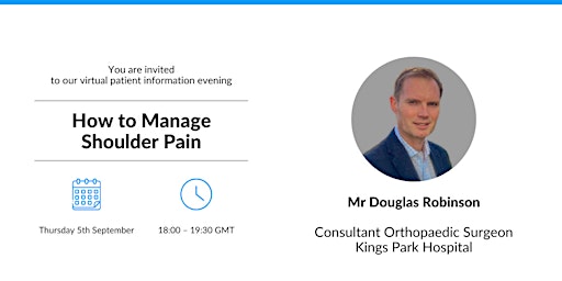 Imagem principal do evento Kings Park Hospital: How to Manage Shoulder Pain
