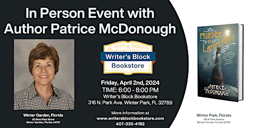 In Person Event with Author Patrice McDonough primary image