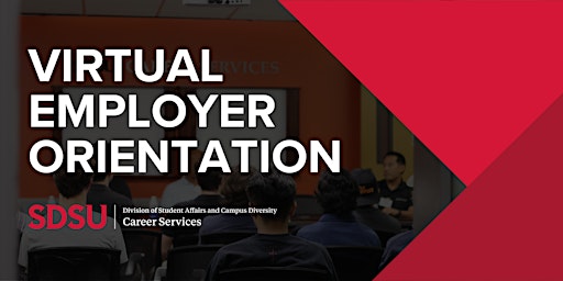 Imagem principal do evento San Diego State University Employer Orientation (virtual)