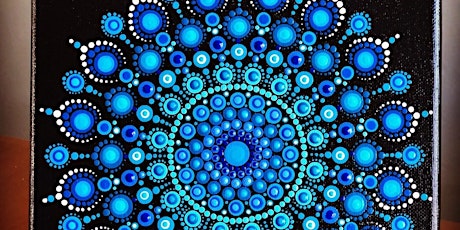Feb. 7th 6 pm- Mandala Dot Painting Class- The Blue Dahlia primary image